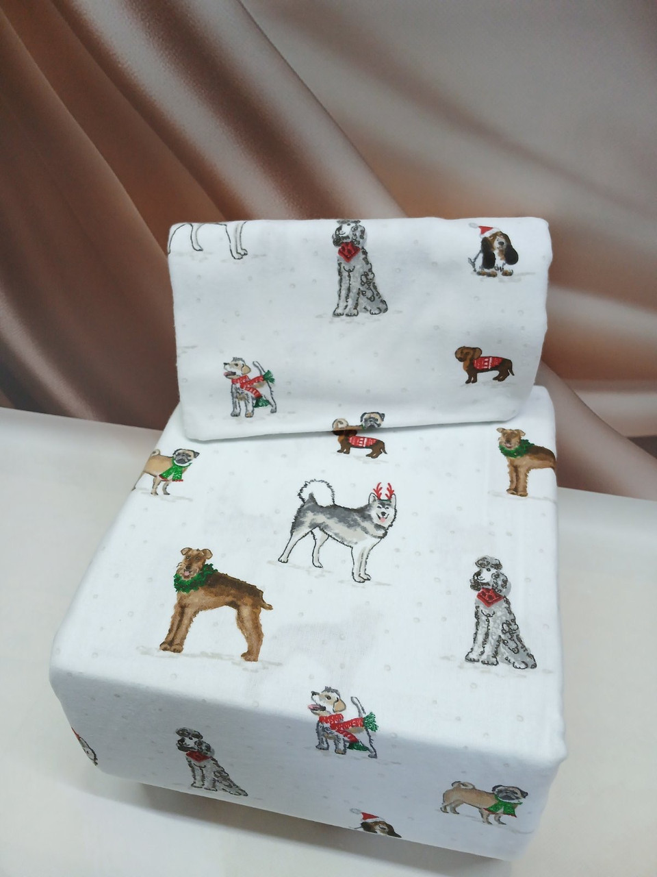 Постільна білизна з фланелі Cotton Collection полуторний розмір Party Dogs, фото 1