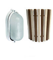 Світильник для лазні МС 1101 + Огорожа світильника для лазні та сауни PRO Зебпа 28х33 см, 7546126 - 503