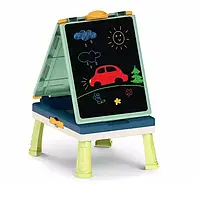 Дитячий двосторонній мольберт "Веселі забавки" Art Kids, маркер, крейда, губка Зеленый