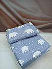 Постільна білизна з фланелі Cotton Collection полуторний розмір Bear, фото 5