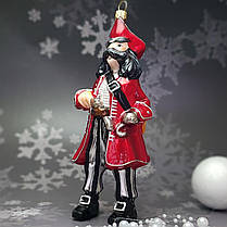 Скляна ялинкова іграшка Капітан Пірат Komozja Family Santa Claus, фото 3