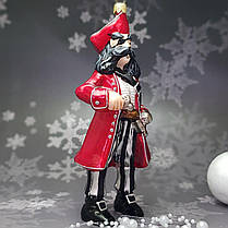 Скляна ялинкова іграшка Капітан Пірат Komozja Family Santa Claus, фото 4