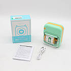 Портативний принтер для наклейок, B-3, Зелений / Міні принтер для друку / Каманний термопринтер, фото 10