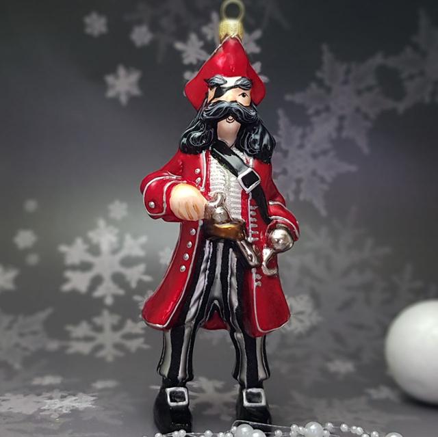 стеклянная игрушка на елку Капітан Пірат Komozja Mostowski Impuls yalinka.in.ua