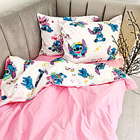 Дитячий КОМПЛЕКТ ПОСТІЛЬНОЇ БІЛИЗНИ. Тканина РАНФОРС- 100% БАВОВНА. Ліло і Стіч