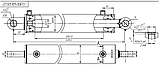 Гідроциліндр 100.50.320.620 ПП40 транспортні колеса АГК – 5,4 ( хід штока 320 мм ), фото 2