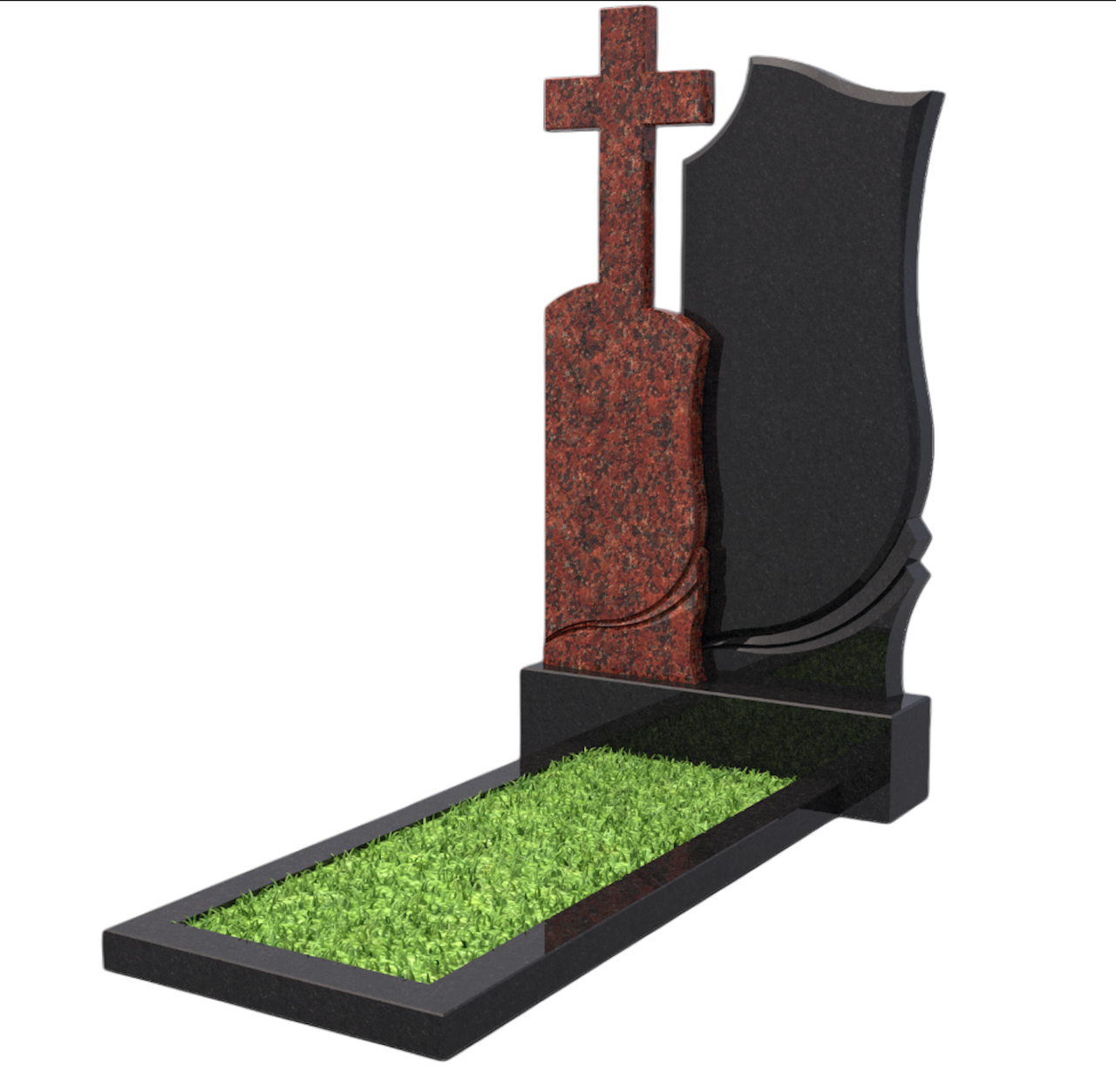 Пам’ятники одинарний з хрестом No237, фото 1