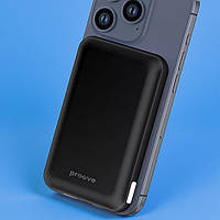 Портативна батарея Proove Vibe Energy Plus 10000 mAh з швидкою зарядкою 22.5 W Qi Type-C чорна для телефону