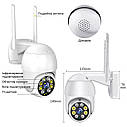 IP PTZ-відеокамера з WiFi 4Mp Light Vision VLC-9248WIA (Tuya) f=3.6mm, ІЧ+LED-підсвічування, з мікрофоном (75-00302), фото 5