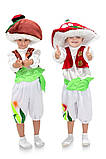"Гриб мухомор" карнавальний костюм для дітей 98-104, 104-110, 110-116, 116-122 см, фото 5
