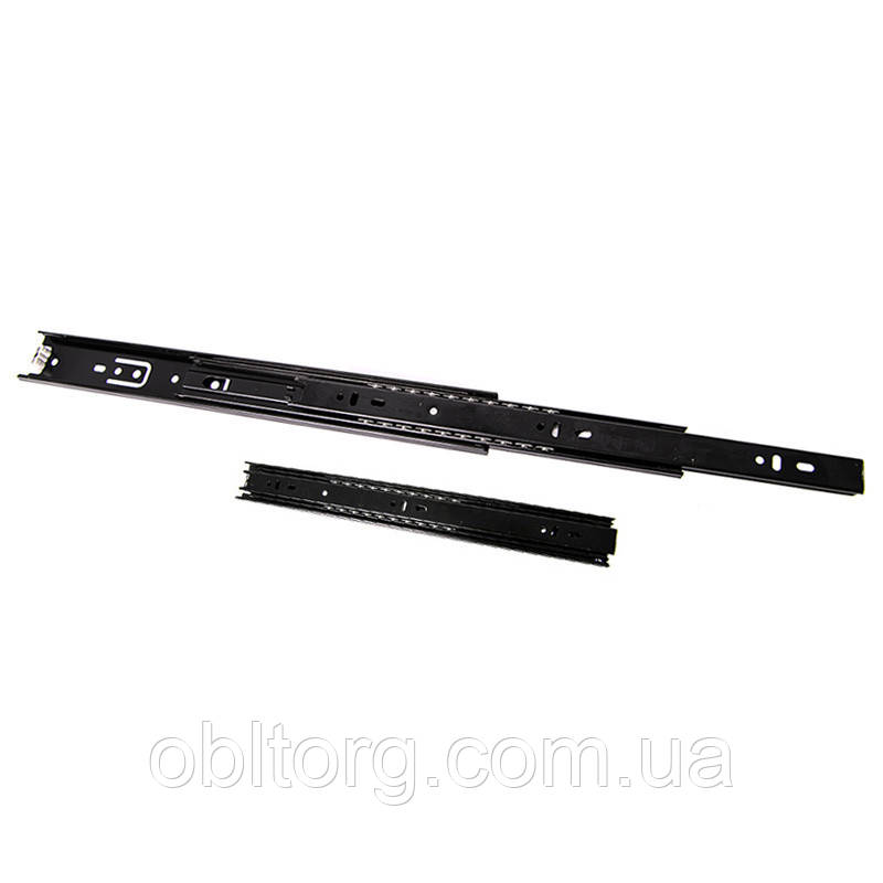 Меблева направляюча чорна L=350mm телескопічна повного висування Н=42 SMART, фото 1