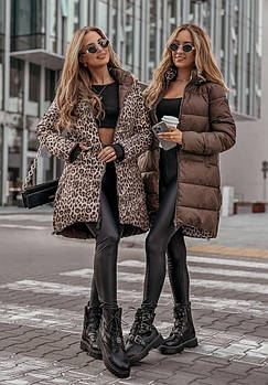 Куртка жіноча тепла двостороння утеплювач силікон 200 (Норма та напівбатал)