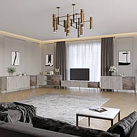 Комплект меблів для вітальні Lion Грей 4 елементи Шварцвальд/Дерево (LION-042887), 8930096 - 908