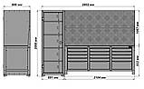 Комплект верстак слюсарний 2100 х 800 мм 15 полиць + шафа, фото 2