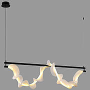 Люстра підвісна чорна довга з гнучкого каната в стилі арт деко (81-3168 (1200) BK)