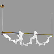 Люстра підвісна бронзова довга з гнучкого каната в стилі арт деко (81-3168 (1500) AB)