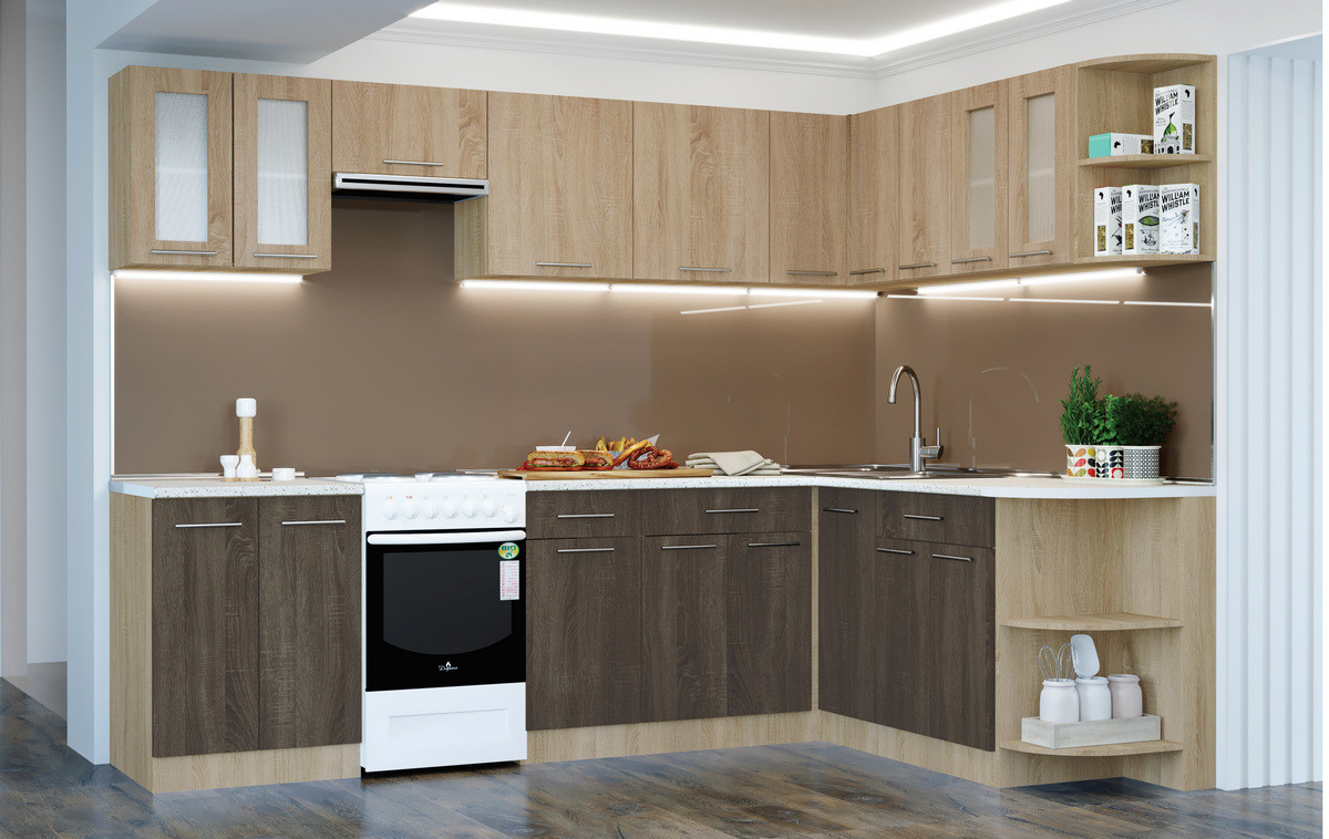 Кухня кутова 2.7 х1.8 м ЕКО комплект №50  Зі стільницею