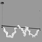 Люстра підвісна чорна довга з гнучкого каната в стилі арт деко (81-3168 (1500) BK)