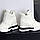 Зимові жіночі черевики снікерси на хутрі молодіжні стильні білі екошкіра, фото 3