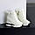 Зимові жіночі черевики снікерси на хутрі молодіжні стильні білі екошкіра, фото 2