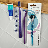 Набір для індикації зубного нальоту (таблетки Tepe 5 шт, монопучкова щітка Curaprox CS 1009, паста 10 мл, щітка Curaprox Ortho