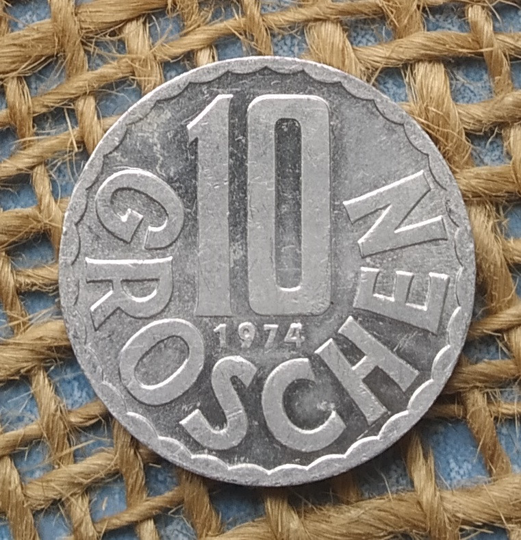 10 грошей 1974 року. Австрiя, фото 1