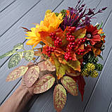 Осіння композиція з гарбузом і соняшником., фото 4