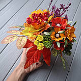 Осіння композиція з гарбузом і соняшником., фото 5