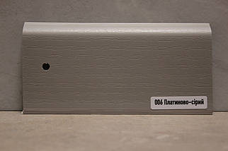 Плинтус ПВХ ТерПол 22х70х2200 мм, Платиново-сірий 006