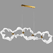 Люстра підвісна бронзова довга з гнучкого каната в стилі арт деко (81-3170-5 AB)