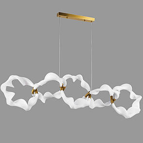 Люстра підвісна бронзова довга з гнучкого каната в стилі арт деко (81-3170-5 AB), фото 1