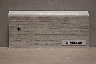 Плинтус ПВХ ТерПол 22х70х2200 мм, Ясень сірий 011