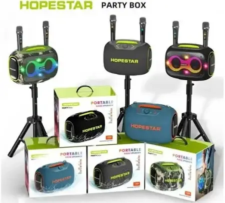 Колонка Hopestar PARTYBOX Bluetooth 5.0 – портативна акустика із сабвуфером 20 Вт, потужний звук, бездротова колонка для вечірок, фото 1