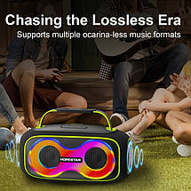 Портативна колонка Hopestar PARTYBOX 40 Вт Bluetooth 5.3, IPX5, TWS, мікрофон, водо- та пиленепроникна, потужний звук, фото 5