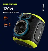 Колонка Hopestar Party 130 120W Bluetooth 5.3, IPX5, 2 мікрофони, портативна, караоке, потужний звук для вечірок, фото 2