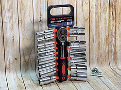 Набір торцевих головок з тріскачкою 1/2" 8-32мм 19шт. (STRONA)