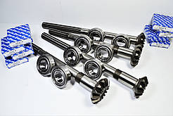 Вал вертикальний переднього моста МТЗ 52-2308063(2шт) Піввісь 52-2308065(2шт) (Комплект) + 8 підшипника ZVL