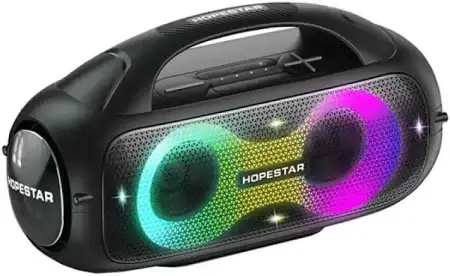 Портативна колонка Hopestar A50 Party 80W Bluetooth з мікрофоном, RGB підсвічуванням, IPX6 та ручкою для переносу, фото 1