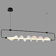 Люстра підвісна чорна довга з гнучкого каната в стилі арт деко (81-3173 BK)