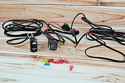 Провідка для фар 1*400 W 12V Лед фар, лед балки. ( Реле, Клавіша, Запобіжники)