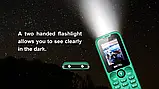 Мобільний кнопковий телефон MKTEL M2023 Dual SIM (зелений) з потужним ліхтариком, FM-радіо та камерою, фото 7
