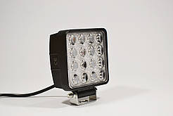 Світлодіодна LED фара робоча 48W/ 48Вт,(3Вт*16ламп) Вузький промінь (Товщина корпусу 6см)