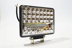 Фара LED прямокутна 144W 6000K (48 діодів) (15см х 11см х 3см) (ближній + дальній)