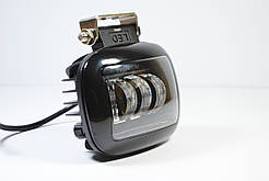 Світлодіодна LED фара 45Вт Квадратна (Black), Чіткої світловий тіньової кордоном з ДХО+ ПЕРЕВЕРНУТА