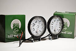 Світлодіодна LED фара кругла робоча 27W / 60° 27Вт, (3Вт * 9ламп) (SLstart) (комплект)