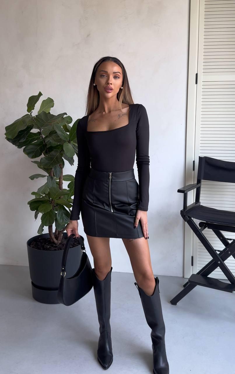 Жіноча спідниця ; Колір: чорний, бежевий ; Розмір: XS-S, M-L ;, фото 1