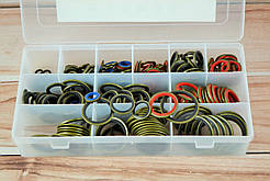 Набір шайб із гумовими кільцями 245 штук діам. 6-30 мм для гідравліки