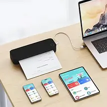 Портативний термопринтер M15 A4 без чорнила, Bluetooth, додаток, акумулятор, USB Type-C, мобільний друк документів, фото 2