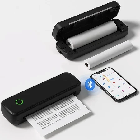 Портативний термопринтер M15 A4 без чорнила, Bluetooth, додаток, акумулятор, USB Type-C, мобільний друк документів