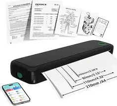 Портативний термопринтер M15 A4 без чорнила, Bluetooth, додаток, акумулятор, USB Type-C, мобільний друк документів, фото 3